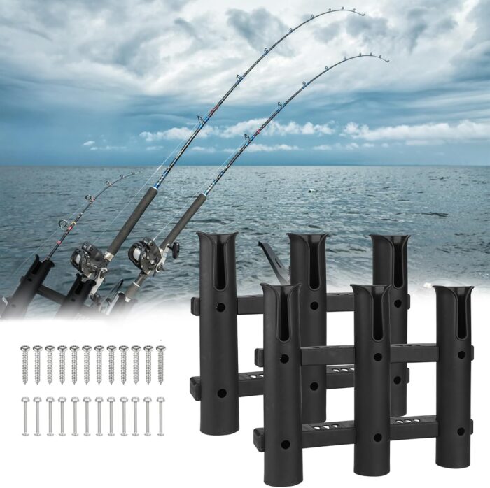 Fishing Rod Holders Boat Rod Holders with Screws Plastic Tube Pole Holders Bracket for Boat Kayak Garage Cooler Trailer Portable - Image 5