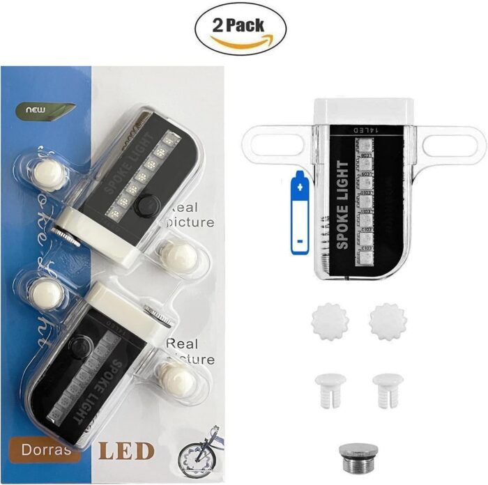 Bike Wheel Lights (2 Pack) - Waterproof LED Bicycle Spoke Tire Lights - Great Gift for Kids Adults - 30 Different Patterns Change - Bike Accessories - Black - Image 5