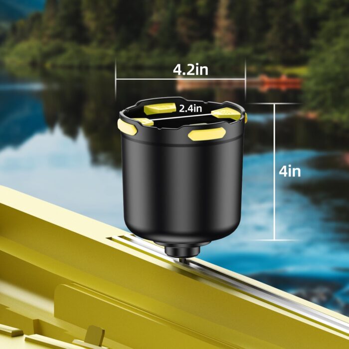 Kayak Cup Holder with Rubber Tab, Multifunctional Kayak Water Bottle Holder Drink Holder, Phone Holder, Fishing Tool, Kayak Track Mount Install, Kayak Accessories for Fishing - Image 6