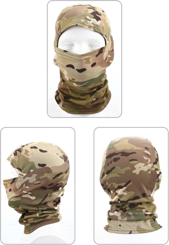 Blulu 3 Pieces Camo Balaclava Ski Mask Camo Face Mask Sun Dust Protection Full Face Cover Hunting Balaclava for Outdoor - Image 4