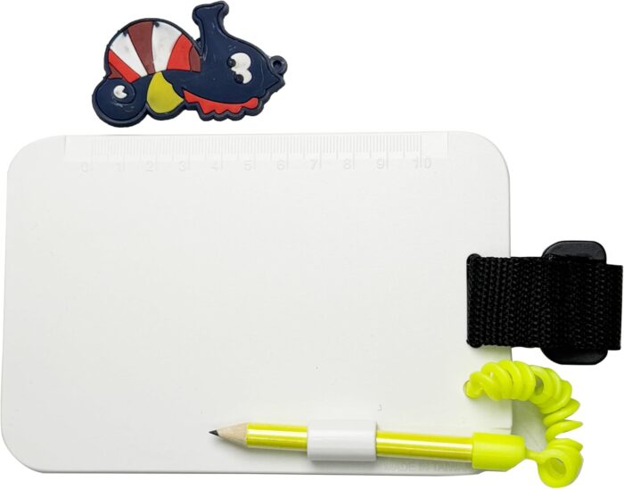 Scuba Choice 6" x 4" Diving Slate with Clip & Graphite Pencil – Waterproof Reusable Underwater Writing Pad for Scuba Diving, Snorkeling, Freediving and Diving Lessons - Image 2