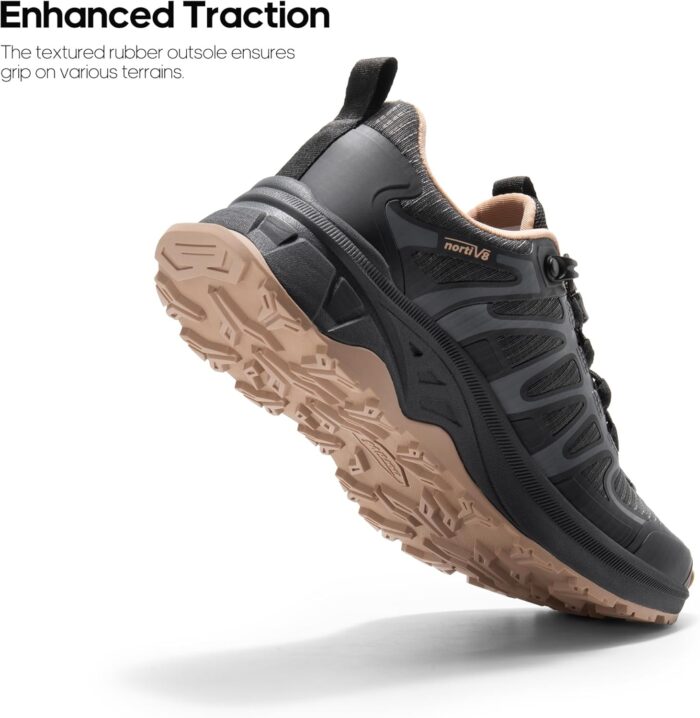 NORTIV 8 Women's Quick Laces Hiking Shoes Lightweight Walking Outdoors Trekking Trails Camping Casual Sneakers - Image 4