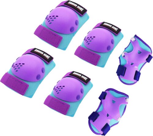 Youth/Kids Knee Pads Elbow Pads Wrist Guards Protective Gear Set for 3-15 Years Child Roller Skates, Skateboard, Cycling, Inline Skating, BMX Bike, Scooter Riding and Other Outdoor Sports