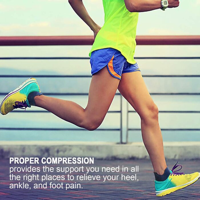 PAPLUS Ankle Compression Sock for Men and Women 2/4/6 Pairs, Low Cut Compression Running Sock with Ankle Support - Image 6