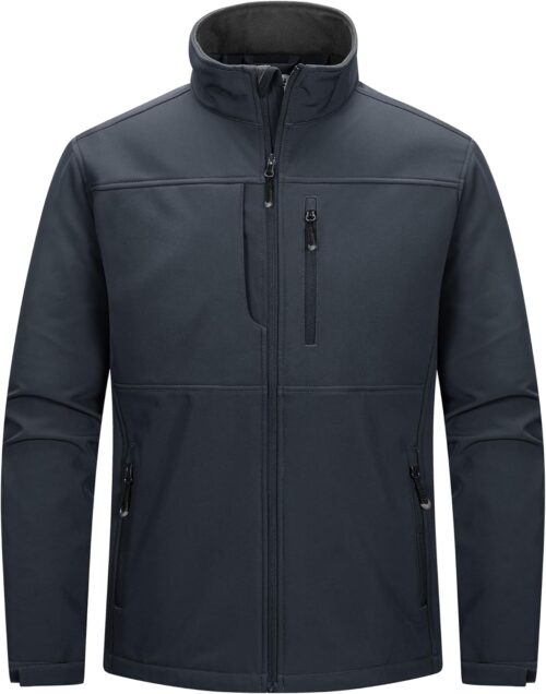 33,000ft Men's Lightweight Softshell Jacket Warm Fleece Lined Windbreaker Waterproof Soft Shell for Outdoor Hiking