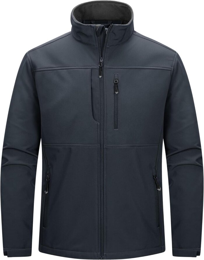 33,000ft Men's Lightweight Softshell Jacket Warm Fleece Lined Windbreaker Waterproof Soft Shell for Outdoor Hiking
