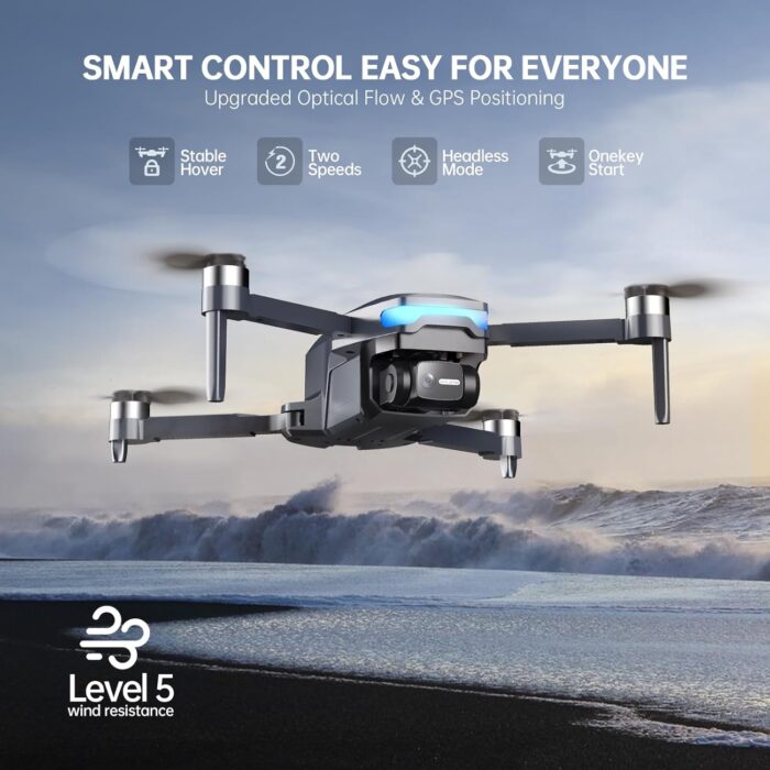 GPS Drone with Camera 4K, Under 249g, 45 Mins Flight, Brushless Motor, Light, Auto Follow, Tap Fly & Circle Fly, One Key Start, Foldable Drone for Adults Beginners - Image 4
