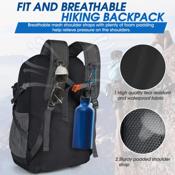 IGOLUMON Hiking Backpack 40L Packable Lightweight Camping Backpack Men Women Waterproof Hiking Daypack Outdoor Travel Daypack - Image 3