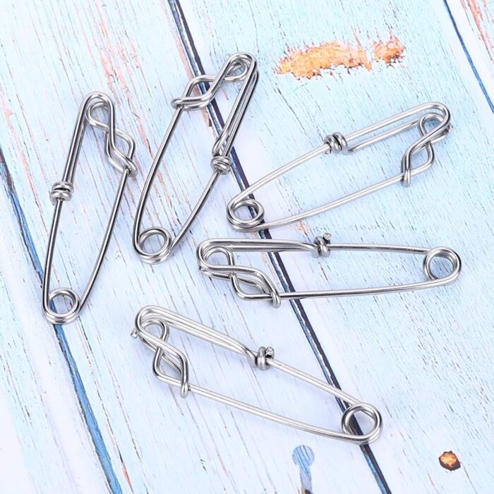 Fishing Clips, Pack of 15 Stainless Steel Tuna Clips Longline Branch Hangers Snap Fishing Tackle Connector Fishing Accessory Easy On Off Mountaineering Camping Supplies - Image 4