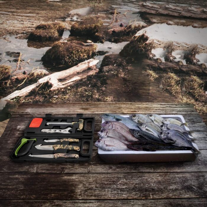 MOSSY OAK Hunting Field Dressing Kit - Portable Butcher Game Processor Set (8-Piece) - Image 7