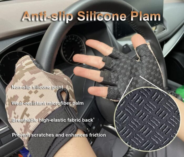 Fingerless Gloves - Tactical & Biking Gloves for Men & Women, Ideal for Airsoft, Fishing & Training - Image 4