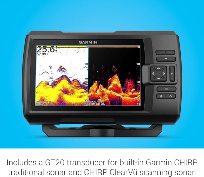Garmin Striker Vivid 7cv, U.S. with GT20-TM Transducer - Easy-to-Use 7-inch Color Fishfinder and Sonar Transducer, Vivid Scanning Sonar Color Palettes (010-02552-00) - Image 4
