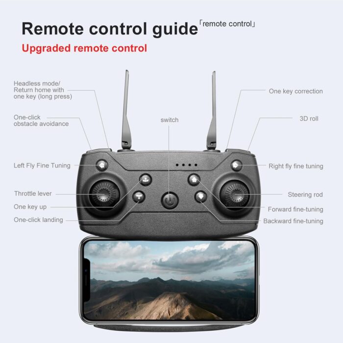 FPV Drone with 4K Dual HD Cameras Upgraded Version RC Quadcopter - Image 7