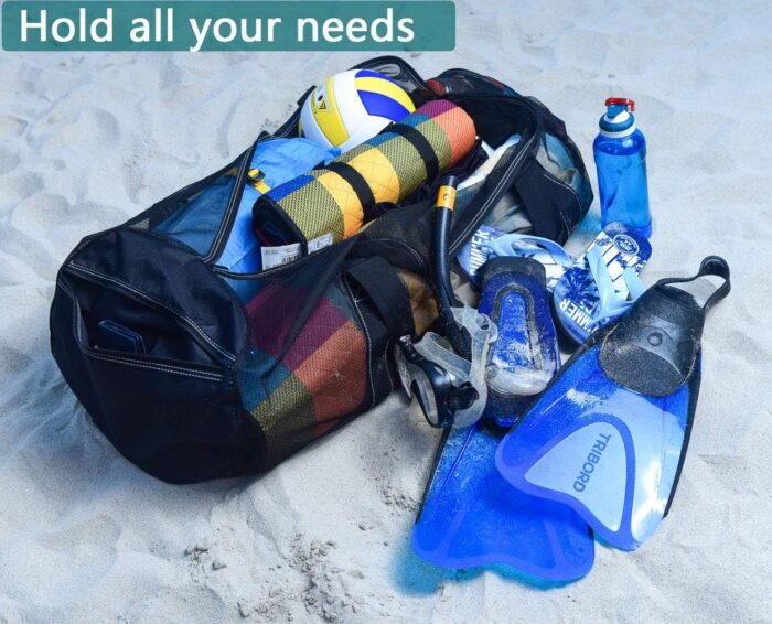 Bulex XXL Mesh Duffle Bag for Scuba Dive or Snorkel Gear, Extra Large Snorkeling Equipment Carry Bag, Ideal for Beach Pool Swimming Free Diving Kayak Spearfishing - Image 3