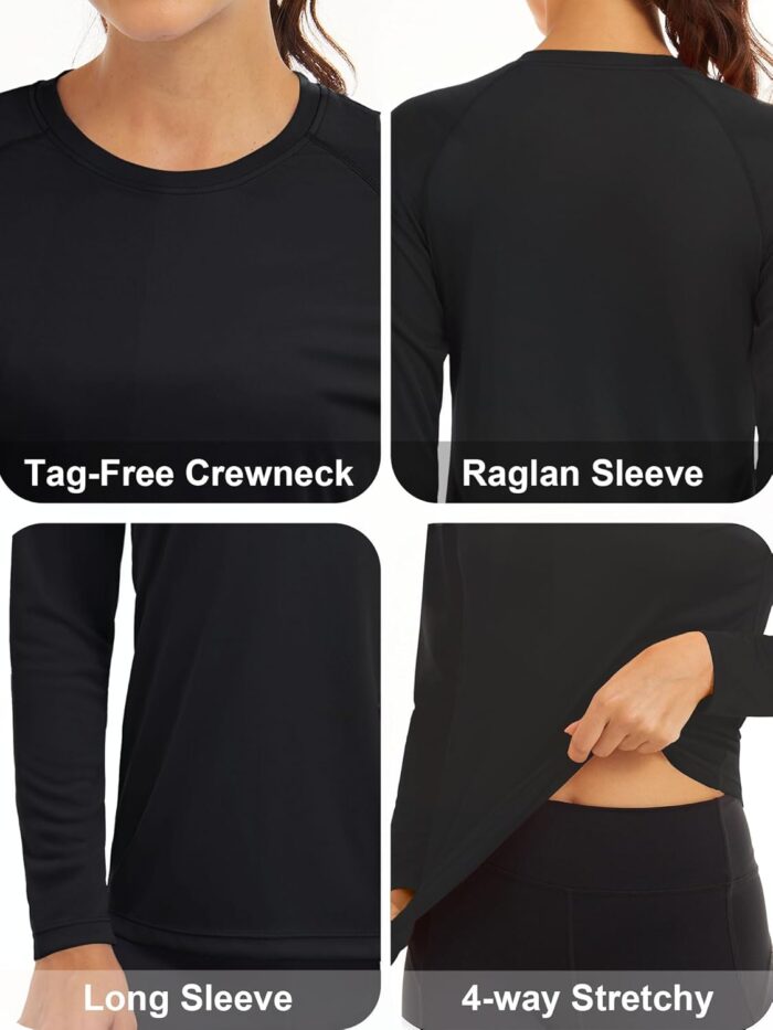 MAGCOMSEN Women's Long Sleeve Shirts UPF 50+ Sun Protection Shirts for Hiking Fishing Workout Rash Guard - Image 4