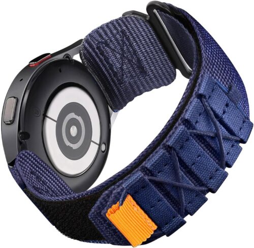 Rugged Nylon Sport Watch Band 20mm 22mm Quick Release Watch Strap Mountaineering Style Replacement Watch Strap 5 Colors (Black/Army Green/Navy blue/Grey/Orange) for Men Big Wrist