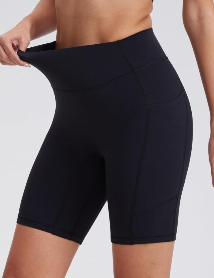 Biker Shorts for Women with Pockets, 5"/8" Spandex Workout Shorts, Lightweight for Summer Cycling Running Yoga Gym - Image 4