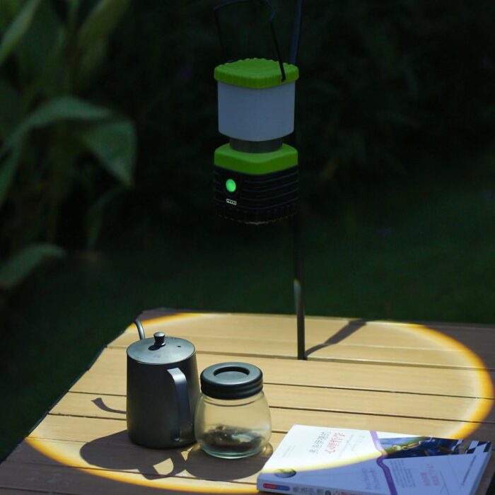 3PCS 6500K White Light LED Camping Lantern Rechargeable 1000LM, 4500mAh Power Bank, Flashlight for Hurricane Emergency, Hiking, IP44 Waterproof Lantern(Black) - Image 4