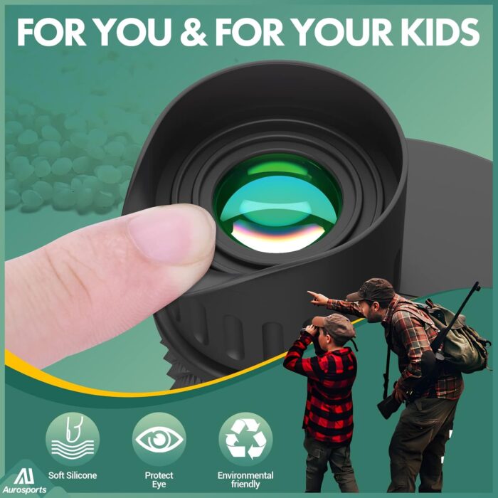 Aurosports 10x25 Binoculars for Adults and Kids, Large View Compact Binoculars with Low Light Vision, Easy Focus Small Binocular for Bird Watching Outdoor Travel Sightseeing Concert Hunting Hiking - Image 6