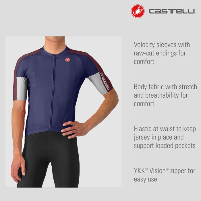 CASTELLI Men’s Entrata 6 Jersey, UPF Sun Protection, Quarter Length Sleeve Jersey for Road Cycling & Gravel Biking & Racing - Image 2
