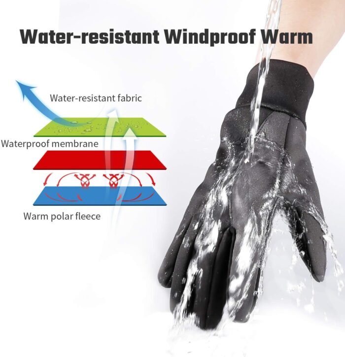 FanVince Winter Gloves Touch Screen Water Resistant Windproof Thermal for Running Cycling Driving Hiking for Men Women - Image 4