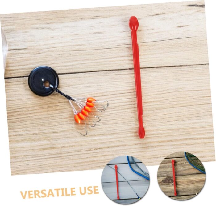 VICASKY 10pcs Hook Remover Plastic Fishing Hook Disgorger Mountaineering Accessories Plastic Swivel Hook Camping Rope Buckle Mini Hanging Buckle Fishing Tools Camping Hanging Hook Pp Red - Image 7