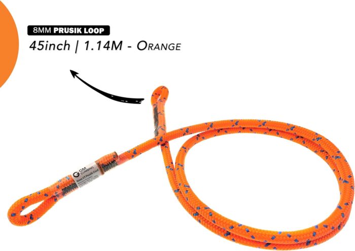 GM CLIMBING 8mm (5/16") Prusik Swen Eye-to-Eye Pre-Sewn 30 inch / 45 inch - Image 6