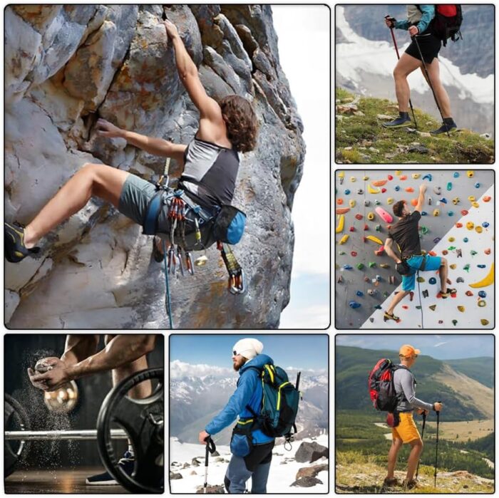 Climbing Chalk Bag for Rock Climbing - with Chalk Ball - Adjustable Black Chalk Bag Bouldering for Rock Climbing Equipment - Image 8