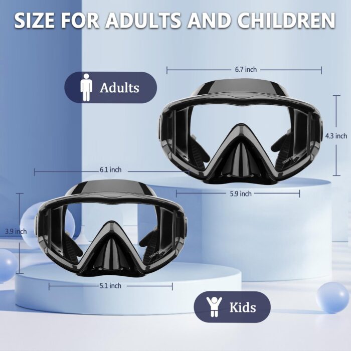 Diving mask Anti-Fog Swimming Snorkel mask Suitable for Adults Scuba Dive Swim Snorkeling Goggles Masks - Image 8