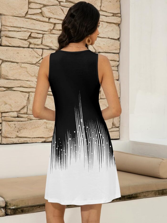 Women's Summer Dress 2025 Sleeveless Floral Boho Sundress Swimsuit Coverup Casual Loose Beach Vacation Tank Dresses - Image 5