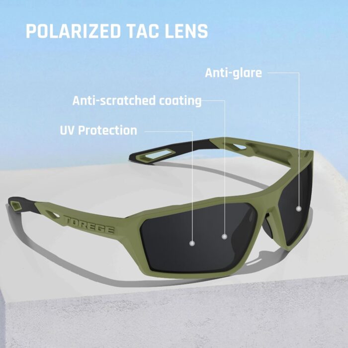 TOREGE Polarized Sports Sunglasses for Men Women Fishing Running Driving Cycling Sunglasses - Image 3