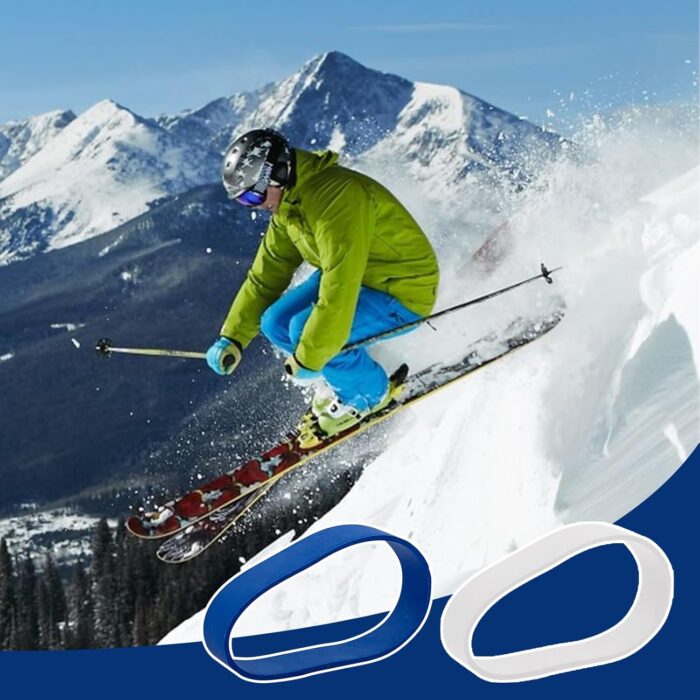 16 Pack SIK Rubber Bands 3 Inch Blue Ski Binding Brake Retainer Bands for Winter Ski Sports Accessories - Image 7
