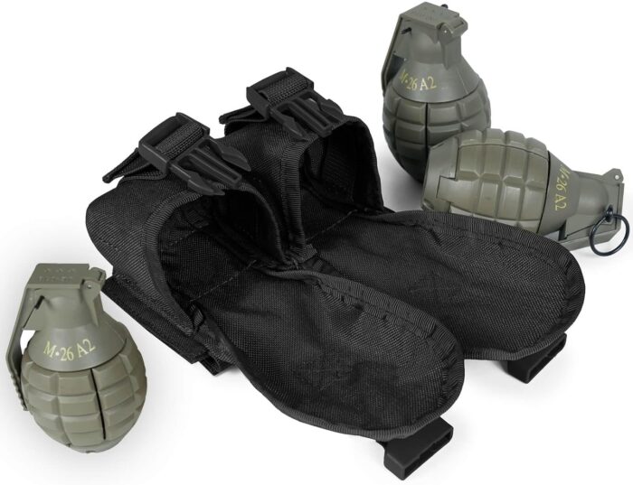 Tactical Pouches-Double Frag Grenade Pouch,Molle EDC Tool Bags for Hunting Shooting Airsoft Equipment Gears - Image 4