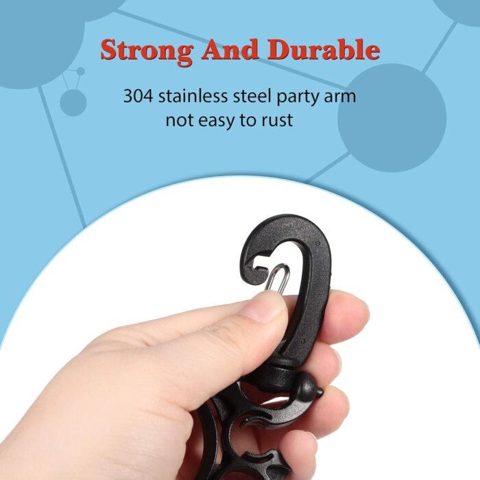 Weewooday 3 Pieces Diving Hose Holder Clip Scuba Accessories Diving Double BCD Hose Clip with Snap Hook Buckle for Snorkeling Accessories - Image 3