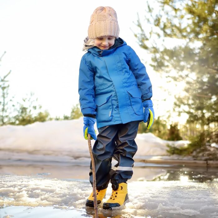 Azarxis Kids Children Ski Gloves Winter Snow Gloves Waterproof Winter Warm Gloves for Snowboarding, Sledding - Image 5