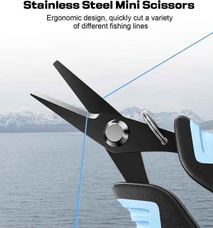 Pro Fishing Gear and Equipment Tools Accessories Kit with Fishing Pliers Fillet Knife Scissors Fish Lip Gripper Fish Ruler Fishing Gifts for Men Saltwater Fishing Fly Fishing Ice Fishing - Image 6
