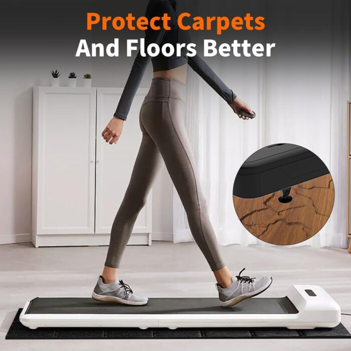 Bike Treadmill Walking Pad Mat 63x30,Compatible with Peloton, 1/4" Thick Bike mat for Hardwood Floors Protector, Trainer Pad for Under Stationary Bike on Carpet, Exercise Mat, Noise Shock Absorption - Image 3