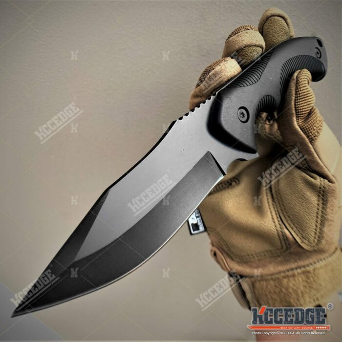 KCCEDGE BEST CUTLERY SOURCE Tactical Knife Hunting Knife Survival Knife 9" Full Tang Fixed Blade Knives Camping Accessories Camping Gear Survival Kit Survival Gear and Equipment Tactical Gear 80213