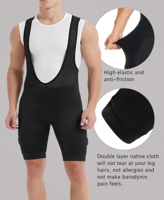 qualidyne Men's Cycling Bib Shorts 4D Padded Breathable Road Bike Bibs Biking Bicycle Shorts - Image 4