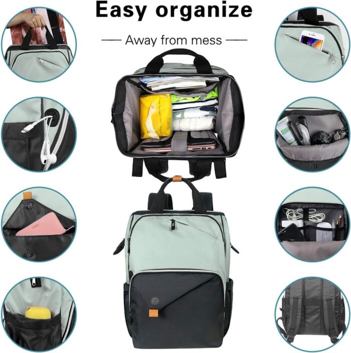 Hap Tim Laptop Backpack, Travel Backpack for Women,Work Backpack, Nurse Backpack, Teacher Backpack, Carry on Backpack(7651-GB) - Image 3
