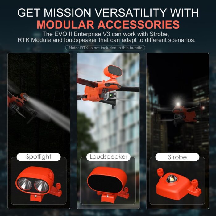 Autel Robotics EVO II Dual 640T Enterprise V3, Support Remote ID, 640 * 512@30 fps T~hermal Imaging, 0.8" RYYB CMOS 8K Sensor, DRI Ranges, 1-16x Zoom, 42 Mins,15KM Transmission - Image 8