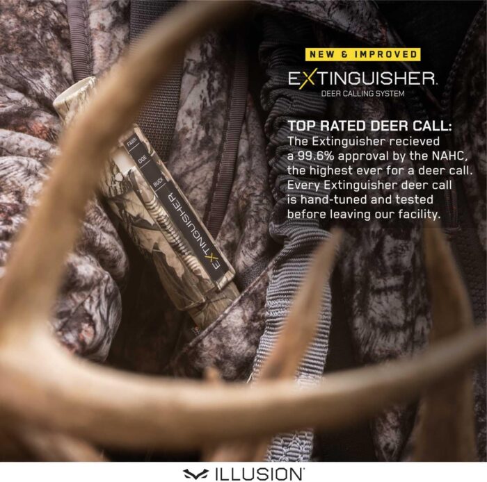 Extinguisher Deer Call by Illusion | Grunt Tube | Buck, Doe, Fawn | Adjustable 10-in-1 Call | Color (CAMO/Black) | Freeze Resistant - Image 7