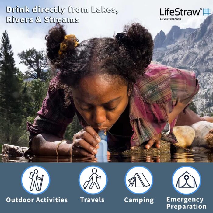 LifeStraw Peak Series Personal Water Filter for Hiking, Camping, Travel, and Emergency Preparedness, 1 Pack, Mountain Blue - Image 6