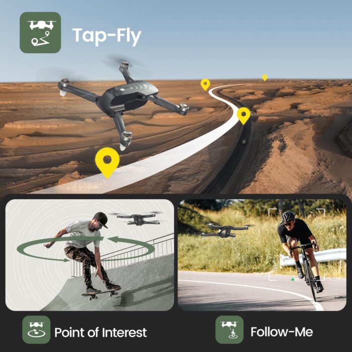 Holy Stone GPS Drone with 4K Camera for Adults, HS175D RC Quadcopter with Auto Return, Follow Me, Brushless Motor, Circle Fly, Waypoint Fly, Altitude Hold, Headless Mode, 46 Mins Long Flight - Image 6