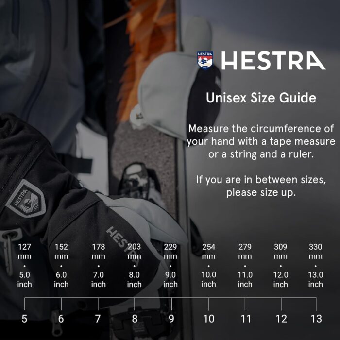 Hestra Army Leather Heli Ski Mitt, Snow Mitten Glove for Skiing & Snowboarding for Men & Women - Image 2