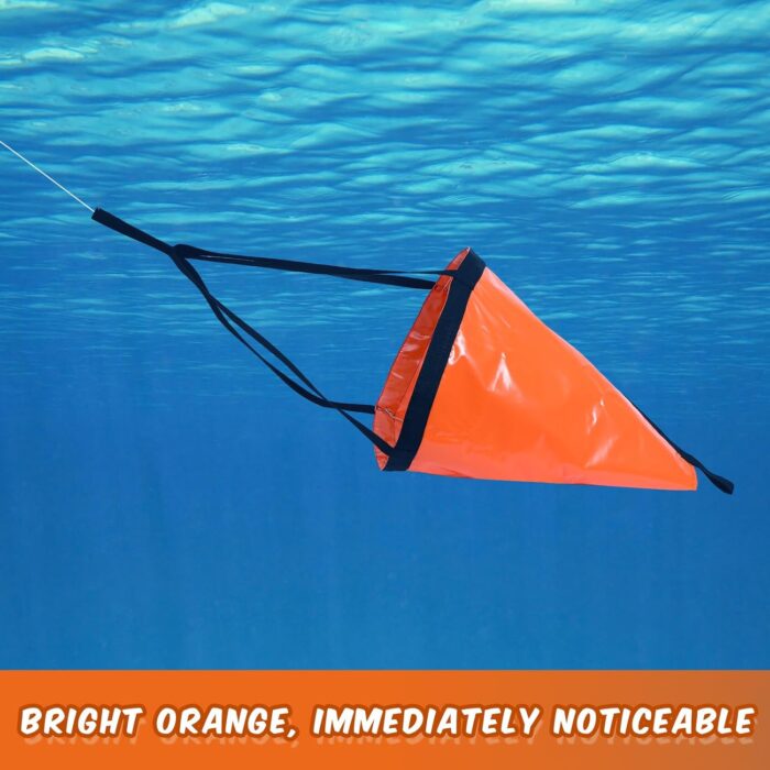 Tandefio Marine Boat Parachute Sea Anchor Drift Sock for Fishing Boat 250d Nylon Trolling Fishing Drogue for Inflatable Sail Drift Anchor for Kayak Pontoon - Image 5