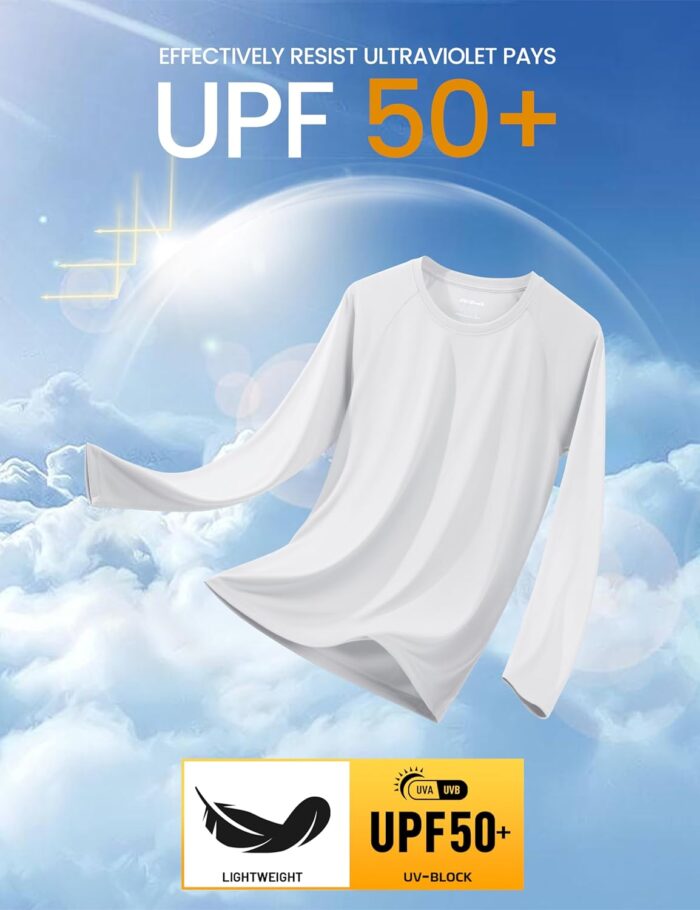 MAGCOMSEN Men's Long Sleeve Shirts UPF 50+ UV Sun Protection Athletic Shirts for Hiking Running Workout Rash Guard - Image 3