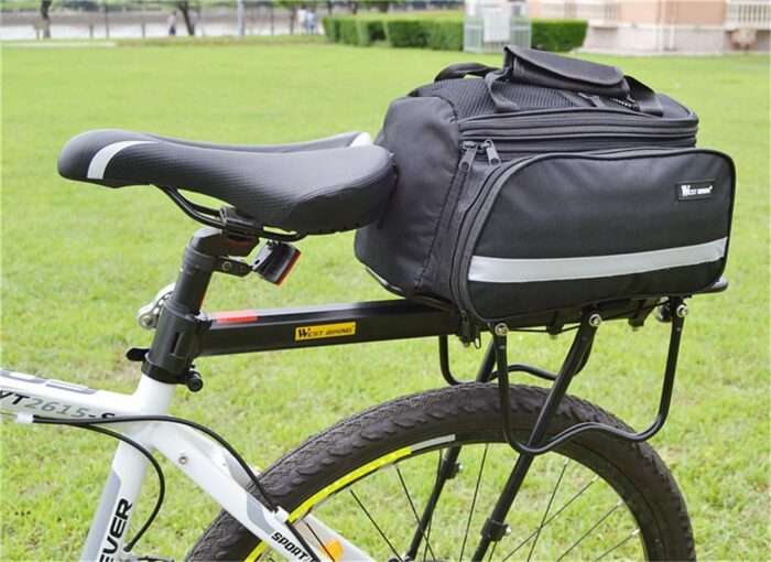 West Biking 110Lb Capacity Almost Universal Adjustable Bike Cargo Rack Cycling Equipment Stand Footstock Bicycle Luggage Carrier Racks with Reflective Logo - Image 8