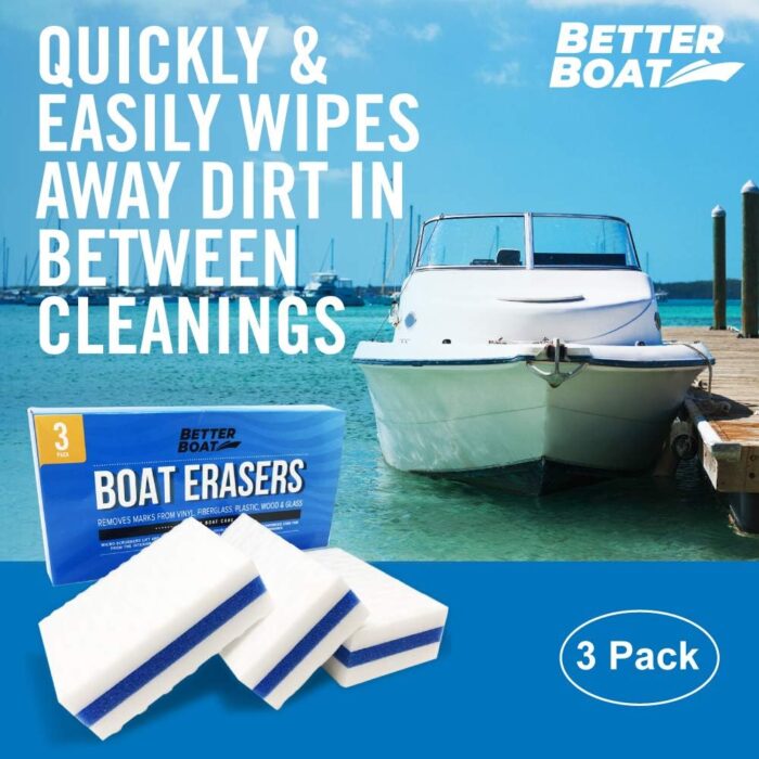 Premium Boat Scuff Erasers, Boating Accessories for Cleaning, Gift for Pontoon, Fishing, Jon Boats, Decks, Vinyl and Hull Cleaner, Gadgets for Men and Women - Image 2