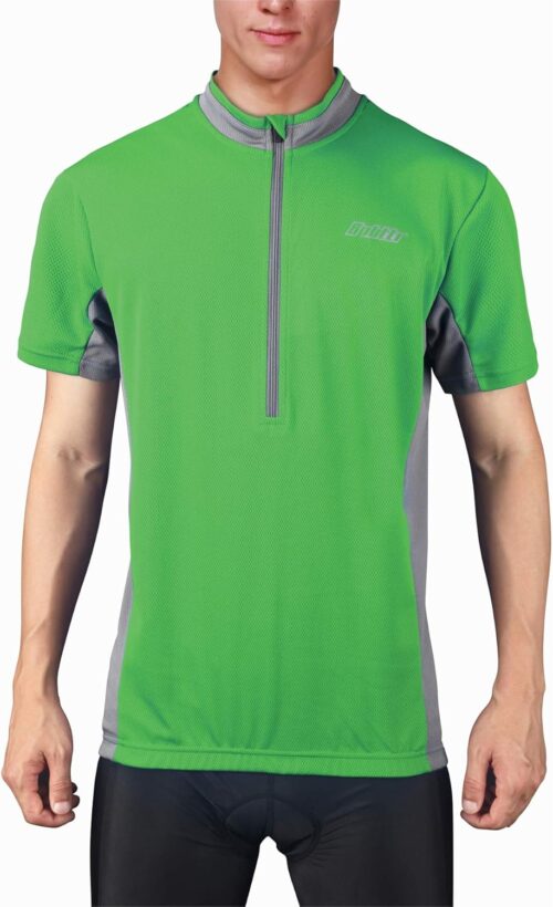 bpbtti Men's Cycling Jersey Short Sleeve Bike Biking Shirts with Half Front Zipper & 3-Rear Pockets